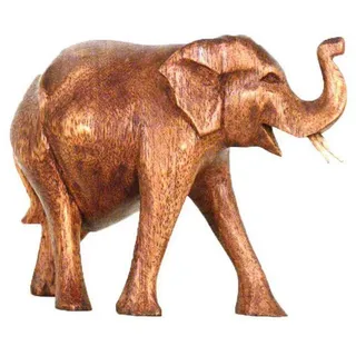SIMANDRA Skulptur Elefant, Glücksbringer beige