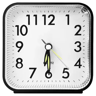 Binnan Analog Wecker Ohne Ticken mit Licht, Analog Seniorenwecker, Batteriebetrieben, Lauter Alarm, Schlummerfunktion, Leuchtend, Wecker Laut für Tiefschläfer, für Büro, Reisen, Wohnzimmer