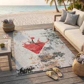 Sansibar In- & Outdoorteppich Rantum Beach SA-027 blue 300 x 400 cm