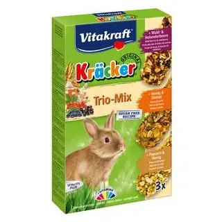 vitakraft® Kräcker Trio Waldbeere/Honig/Popcorn 3 Stück / 160 g