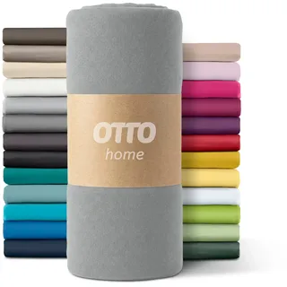 OTTO home Bettlaken Mikrofaser-Jersey 140 x 200 cm grau