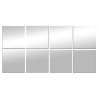 Spiegelfliesen TAIL, 30 x 30 cm, 8er Set (8-St), mit 32 Klebepads weiß