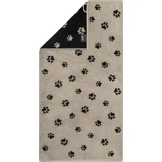 CAWÖ We love Dogs Handtuch 50 x 100 cm schwarz-beige