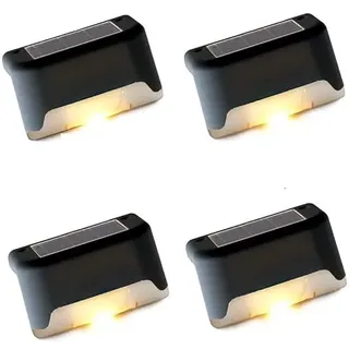 INF 4er-Pack automatisches Ein-/Aus-Solar-Weißlicht für Innenhöfe, Zäune, Geländer, Stufen, Solarlampen für Außen Garten, Solar Lampe für die Garten dekoration