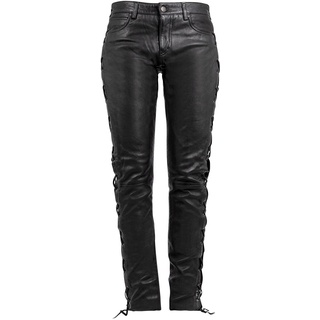 Gipsy Lederhose - GWTie UP Jeans - M bis 3XL - für Damen - Größe 3XL - schwarz - 3XL