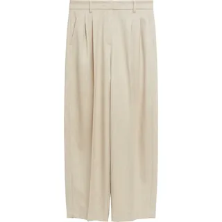 Comma, Hose Verkürzte Bundfaltenhose beige 34