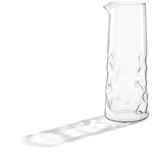 LEONARDO Karaffe LEONARDO X MICHI VON WANT, Designobjekt, organische Form, Mulden-Griff, 1300 ml Fassungsvermögen weiß