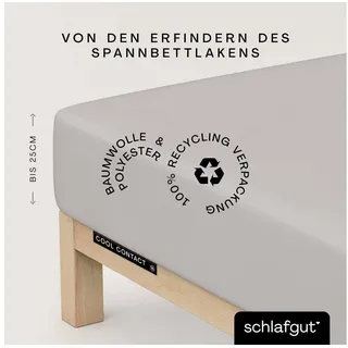 schlafgut Spannbettlaken Microfaser 90-100 x 190-200 cm grau