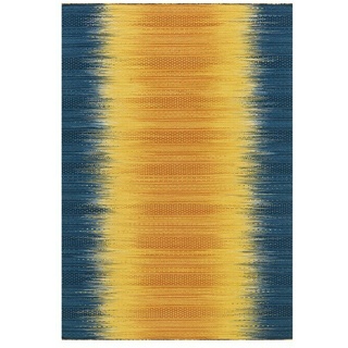 Kayoom Wollteppich Sunset  (Gelb/Blau, 160 x 90 cm, 80 % Neuseeland-Wolle, 20 % Baumwolle)