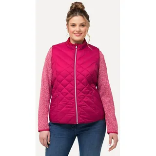 Ulla Popken Steppweste HYPRAR Kontrastfutter Pink/Rot 50-52