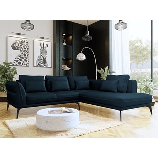 Mirjan24 Ecksofa Zurich, mit Schlaffunktion, Polsterecke Sofa, Couchgarnitur, Loft L-Form blau