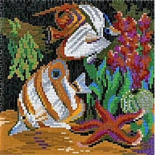 Stick it Steckpuzzle Zebrafische, 5000 Puzzleteile, Bildgröße: 40 x 40 cm