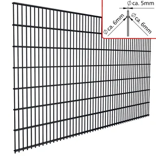 fa-bausysteme Doppelstabmattenzaun 250 cm x 103 cm Anthrazit