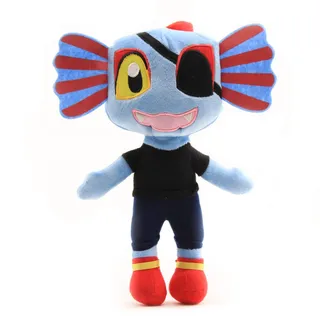 uiuoutoy Undertale Plüschtier Fish Undyne Plüsch Stofftier Puppe Fisch Kuscheltier Kinder Spielzeug Geschenk 27cm