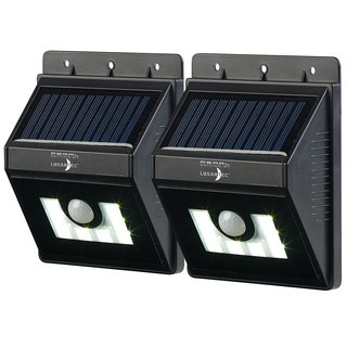 2er-Set Solar-LED-Wandleuchten mit Bewegungsmelder, Dimm-Funktion