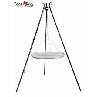 Schwenkgrill H 180 cm mit Grillrost Ø 70 cm aus Edelstahl Dreibein Grill Tripod