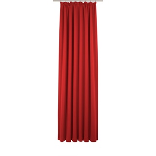 Vorhang WIRTH "Newbury" Gardinen Gr. 355 cm, Kräuselband, 130 cm, rot Kräuselband