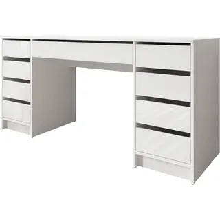 Mirjan24 Schreibtisch Ada Bis, 9 Schubladen, Rechteckig,Rechteckig, 154x76x55 cm, Arbeitszimmer, Schreibtische, Bürotische