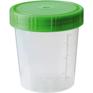 neoLab 2-0100 Becher, PP, mit grünem Schraubdeckel, 100 mL (100-er Pack)