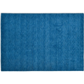 THEKO Teppich Holi Uni blau 190 x 250 cm