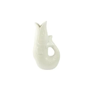 HOME STORY Vase Fisch   ¦ grau ¦ Porzellan ¦ Maße (cm): B: 9,6 H: 27
