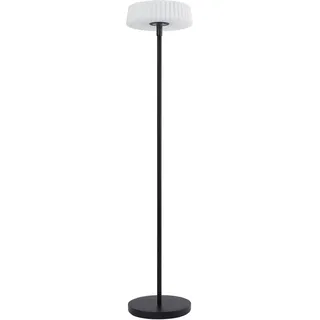 LINDBY LED Solarleuchte Außen Metall dimmbar 1-flammig schwarz