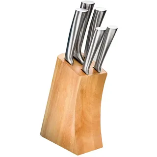 Justinus Messerblock, 6-teilig  New Steel Design , holzfarben , Holz