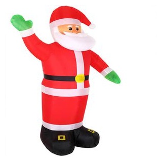 Monzana Weihnachtsfigur XXL-Weihnachtsmann, aufblasbar, integrierte Pumpe, beleuchtet, 250cm