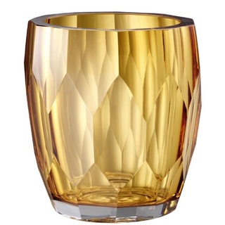 Casa Padrino Luxus Deko Glas Vase Gelb Ø 12 x H. 14 cm - Luxus Qualität