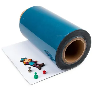 magnets4you - 1m Eisenfolie, selbstklebend | 1000x250x0,4mm | magnethaftende Ferrofolie mit Avery Dennison FT 349 Kleber | weiß | Haftgrund für Magnete