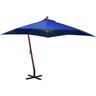Ampelschirm Mit Mast Azurblau 3x3 M Massivholz Tanne