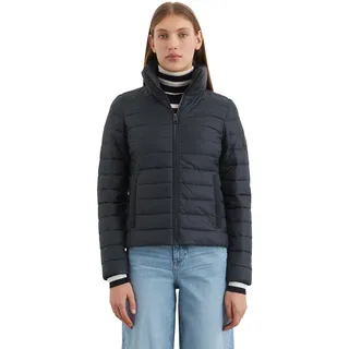 Outdoorjacke MARC O'POLO "mit recycelten Materialien", Damen, Gr. 34, blau (deep night blau), Obermaterial: 100% Polyamid; Füllung: 100% Nicht verfügbar; Futter: 100% Nicht verfügbar, unifarben, casual, tailliert, Langarm, Jacken
