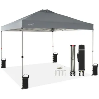 Skandika Pavillon 3 x 3 m Grau/ Silber