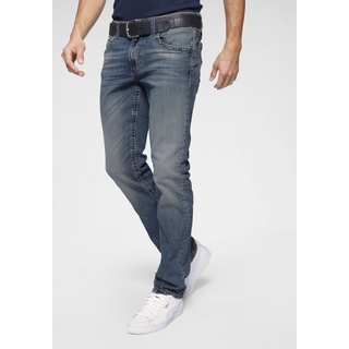 Straight-Jeans CAMP DAVID "NI:CO:R611" Gr. 33, Länge 32, blau (dark, used, vintage) Herren Jeans Straight Fit mit markanten Steppnähten