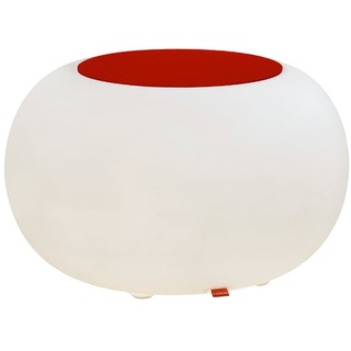 Moree Bubble Indoor LED Beistelltisch / Hocker Filzauflage rot