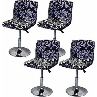 Barhocker-bezug Mit Rückenverlängerung Für Drehbaren Esszimmerstuhl (farbe: 5, Größe: 4 Stück)