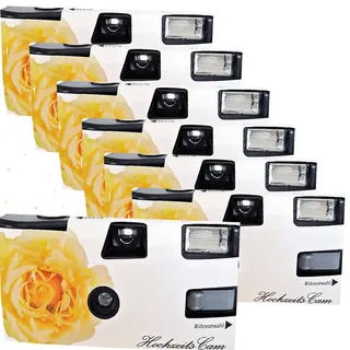 PHOTO PORST Hochzeitskamera/Einwegkamera gelbe Hochzeitsrose Bundle 3+4=7