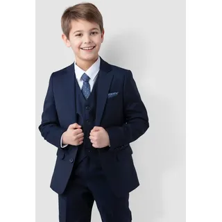 SANDER STELLAN Kinderanzug Luxuriöser Jungen Anzug, Kommunionanzug, 6-teilig, in Dunkelblau festlich, elegant blau 92