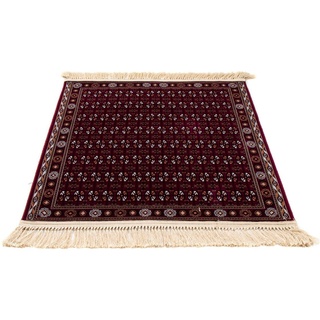 Orientteppich MORGENLAND "Afghan Mauri" Teppiche Gr. B/L: 100 cm x 100 cm, 7 mm, 1 m2, 1 St., rot (dunkelrot) Orientalische Muster