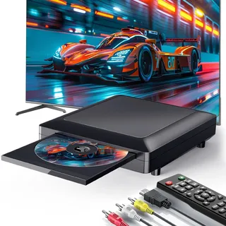Ceihoit DVD Player für Fernseher mit HDMI, Mini DVD Player | 1080P Upscaling, Region Free, CD-Player, USB-Wiedergabe, inklusive HDMI- und AV-Kabel
