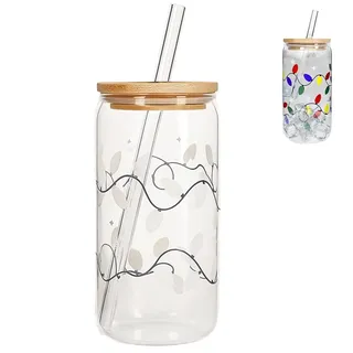 Generisch Farbwechselnde Trinkgläser Weihnachten, Glas Mit Deckel Und Strohhalm, Color Changing Glasbecher, Weihnachtsgeschenke Für Frauen