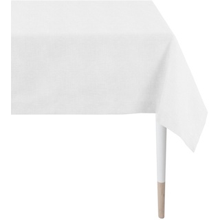APELT Loft Style Tischdecke Uni weiß / silber 100x100 cm