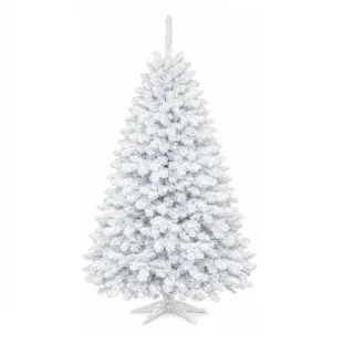 QLS Künstlicher Weihnachtsbaum 220 cm Tannenbaum NK16 Weiß Ständer