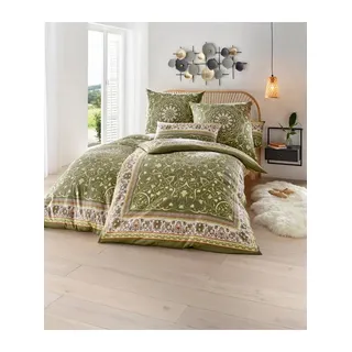 heine Bettwäsche Bettwäsche, Mako-Satin, Satin, 2 teilig, Mako-Satin, Satin grün
