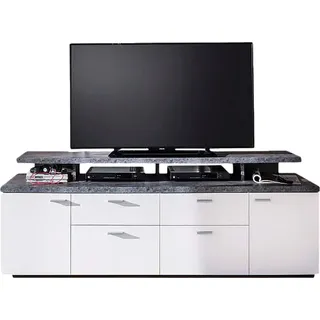 Home Affaire Mood TV-Lowboard 180 cm weiß/Beton Optik