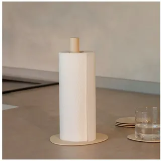 Metallbude Küchenrollenhalter IVANA, mit hochwertiger Pulverbeschichtung matt, stehend, organische Form beige