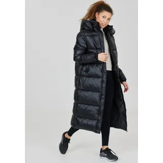 Steppmantel ATHLECIA "Elly", Damen, Gr. 32, schwarz, 100% Nylon, unifarben, casual, lang, Langarm, Mäntel, mit innovativer Primaloft-Wattierung