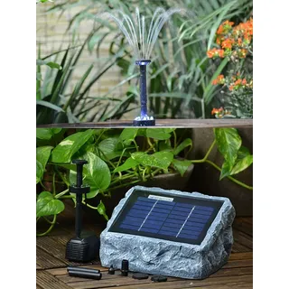 SOLAR TEICHPUMPE SOLARPUMEN TEICH SOLARTEICHPUMPE MIT AKKU SPRINGBRUNNEN SOLAR