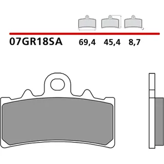 Brembo 07GR18SA Bremsbelagsatz Sinter