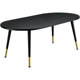 [en.casa] Couchtisch Fontana 47x120x60 cm Eichenoptik Schwarz